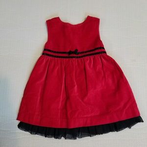 A red and black George dress
